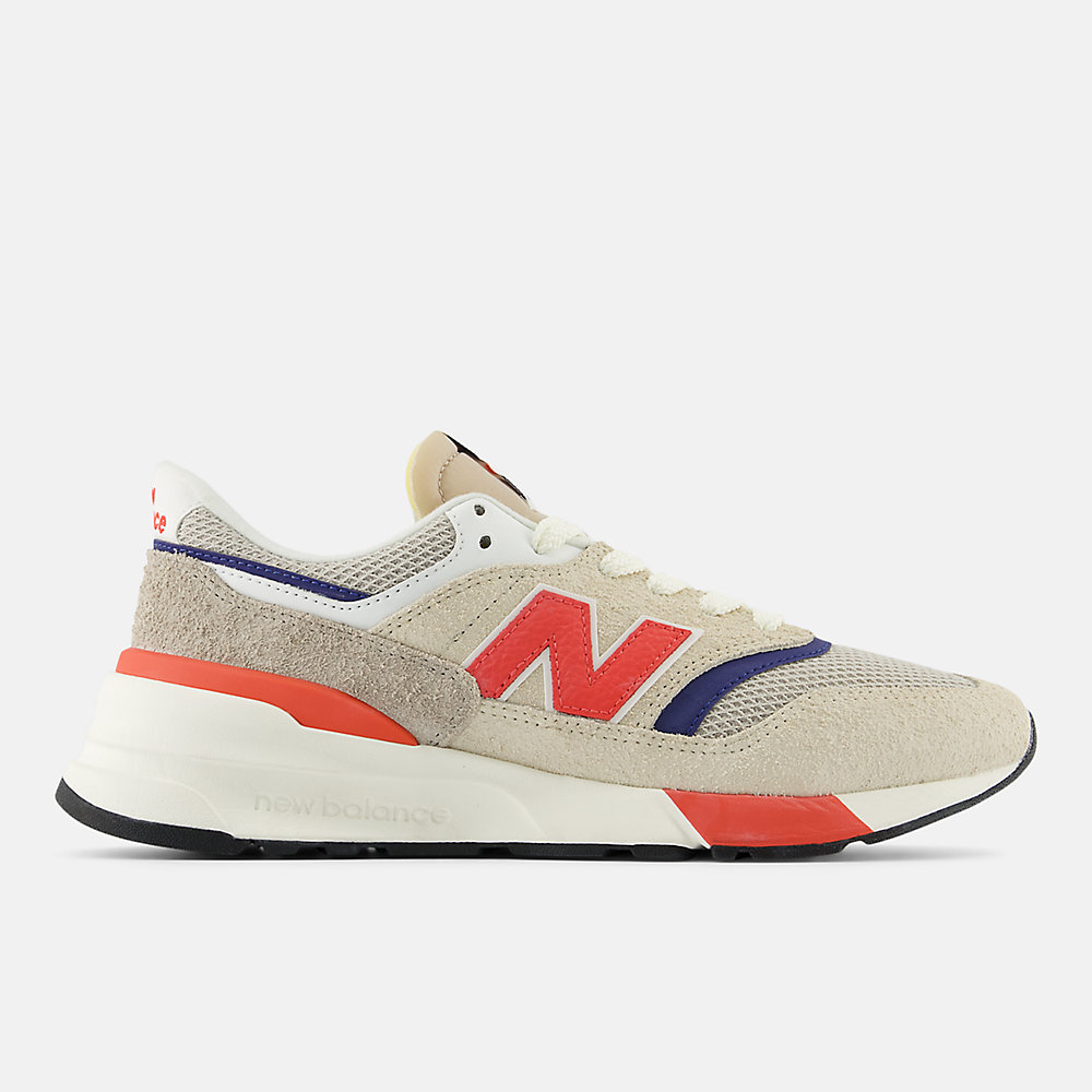 New Balance 997R Shoes Linen with Blast Red